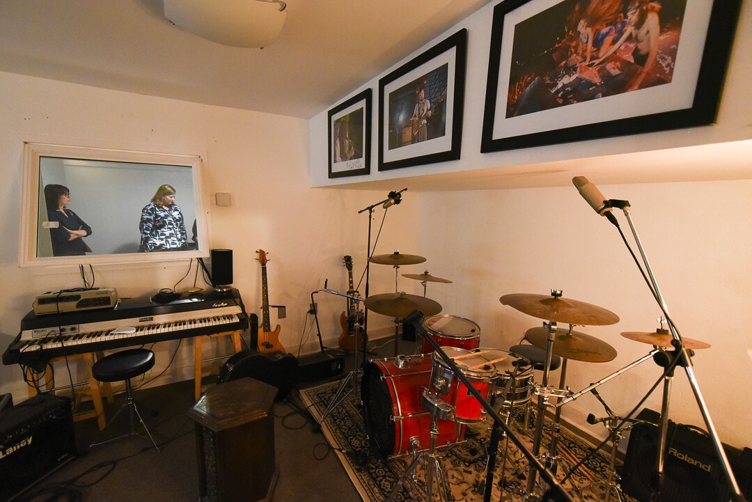 (Francisco Kjolseth  |  The Salt Lake Tribune)  Since 2016, the historic Ladies Literary Club House building at 850 E South Temple has been owned by a group of millennial visual artists and entrepreneurs, known as Photo Collective Studios. They've renovated the building and are now seeking a grant to make it ADA accessible for the first time in its 106-year history. To publicize their cause, on Tuesday, Sept. 24, 2019, they opened their refurbished building to tours which includes a sound studio in the basement.