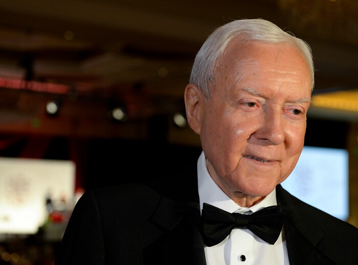 Leah Hogsten | The Salt Lake Tribune
The Salt Lake Chamber honors Sen. Orrin G. Hatch as the 39th Giant in Our City, in honor of his service and professional achievement, Saturday, June 9, 2018 at Grand America Hotel.