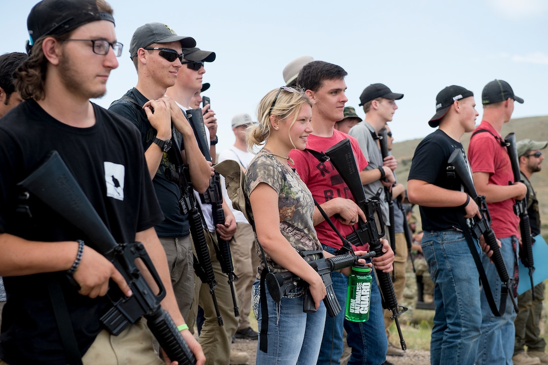 (Leah Hogsten  |  The Salt Lake Tribune) Emily Carlson, 19, was one of two women attending the Utah National Guard Special Forces Survival Training Experience, August 10-12, 2017 at Camp Williams.