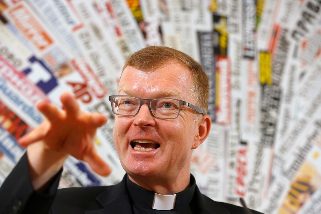 (Domenico Stinellis | AP Photo) Father Hans Zollner, one of the founding members of the Pontifical Commission for the Protection of Minors, speaks during a press conference at the Foreign Press Association headquarters, in Rome, Thursday, Sept. 27, 2018.