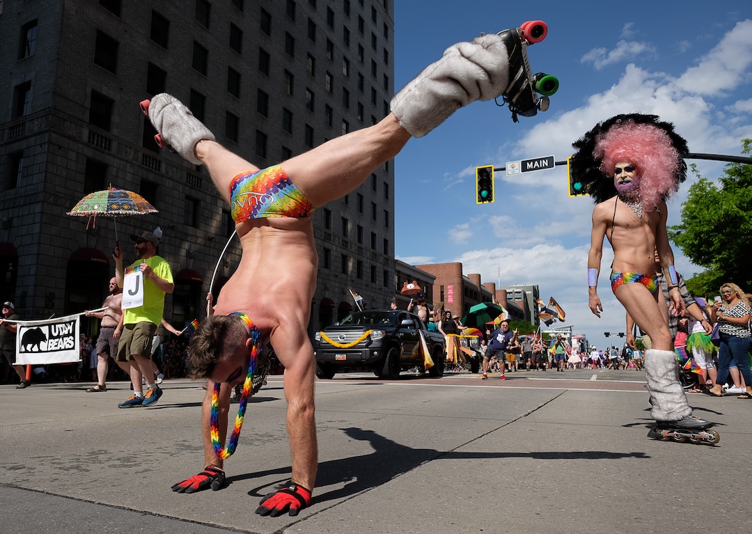 (Francisco Kjolseth  |  The Salt Lake Tribune)  Thousands participate in the Utah Pride Parade in Salt Lake City on Sunday June 2, 2019.