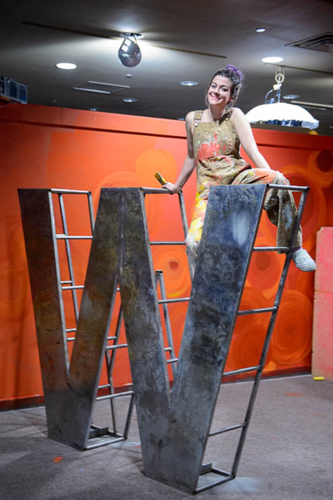(Trent Nelson | The Salt Lake Tribune)  Birdie Hess with her art, the Word Room, at dreamscapes in Salt Lake City on Tuesday March 12, 2019. Dreamscapes is a project of the Utah Arts Alliance. It runs for one month from March 15 through April 15.
