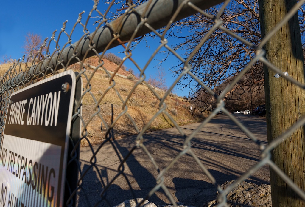 (Leah Hogsten | The Salt Lake Tribune)  The area in Parleys Canyon, Nov. 22, 2021 where a proposed open-pit limestone quarry would be located, according to Utah mining regulators in November. 