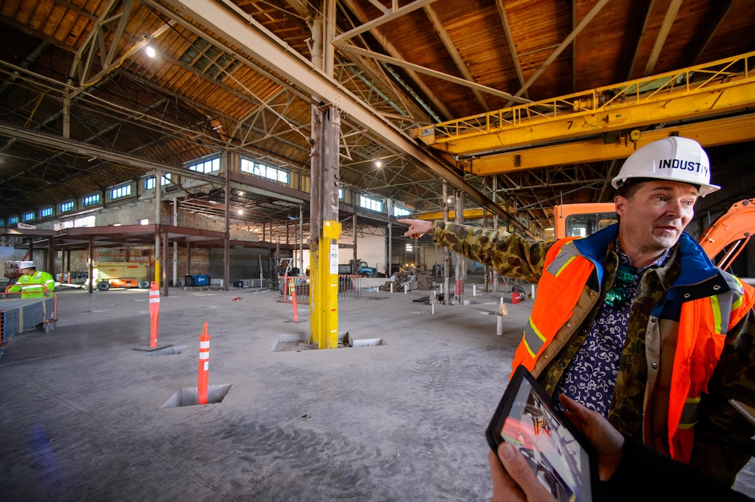 (Trent Nelson  |  The Salt Lake Tribune)Industry co-founder Jason Winkler at a foundry being renovated in Salt Lake City's Granary District on Thursday Oct. 31, 2019.