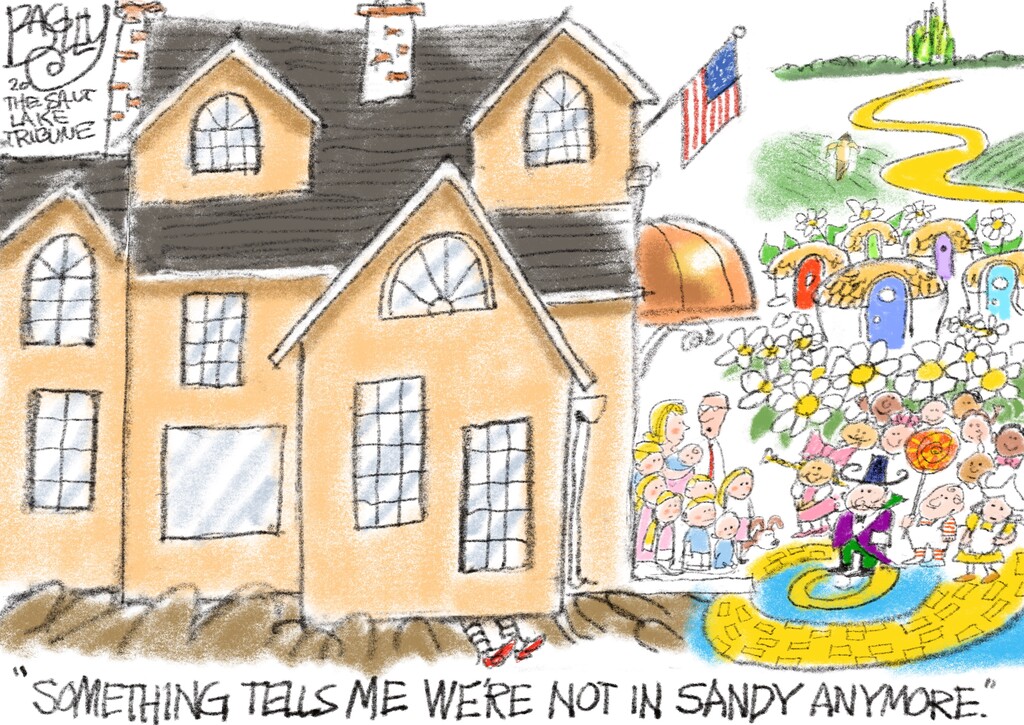 (Pat Bagley | The Salt Lake Tribune) This cartoon, titled "Over the Rainbow," appears in The Salt Lake Tribune on Thursday, Sept. 10, 2020.