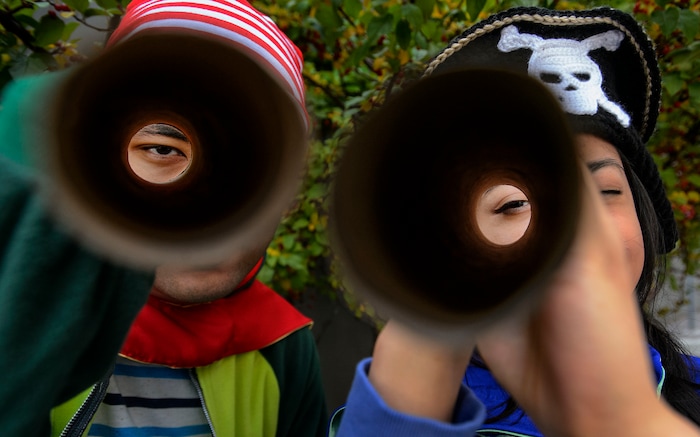 (Steve Griffin  |  The Salt Lake Tribune)  Ashley Marian Ramos and Benjamin Young rehearse for Elaine Jarvik's new children's play, "RIVER.SWAMP.CAVE.MOUNTAIN."