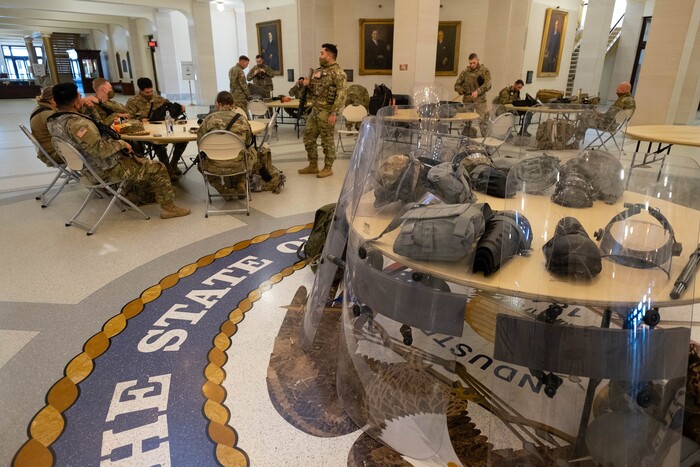 (Francisco Kjolseth  | The Salt Lake Tribune) The Utah State Legislature opens the 2021 legislative session at the Capitol in Salt Lake City under heightened security by the National Guard on Tuesday, Jan. 19, 2021.