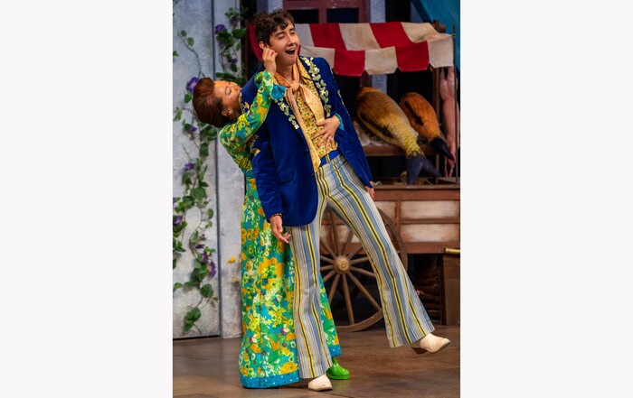 (Rick Egan | The Salt Lake Tribune) Desirée Mee Jung plays Adriana  and Maricia Miranda plays Antipholus of Syracuse in "The Comedy of Errors" at the Utah Shakespeare Festival in Cedar City, on Saturday, July 3, 2021.