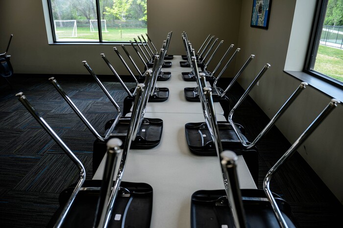 (Trent Nelson  |  The Salt Lake Tribune) An empty room at the Murray Boys & Girls Club on Thursday, May 14, 2020. The Boys & Girls Club has moved activities online for all of their members. Teens are meeting via zoom and the club is using Facebook to post activity videos for younger kids.