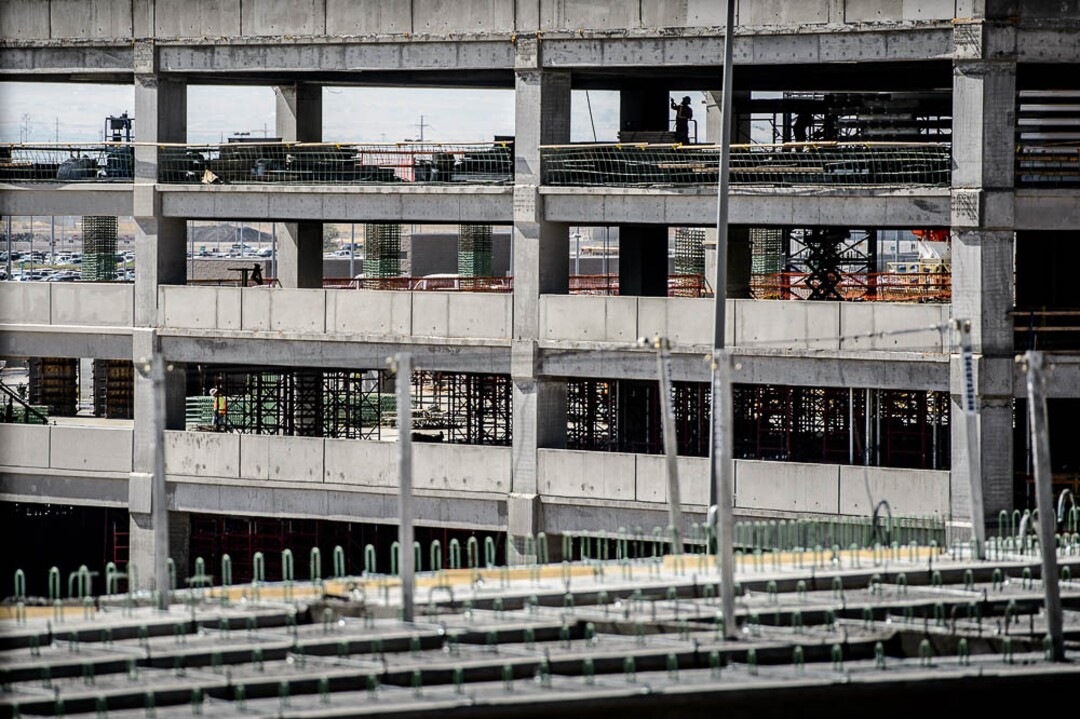 (Trent Nelson | The Salt Lake Tribune)  Construction at Salt Lake City International Airport, Wednesday Sept. 19, 2018.