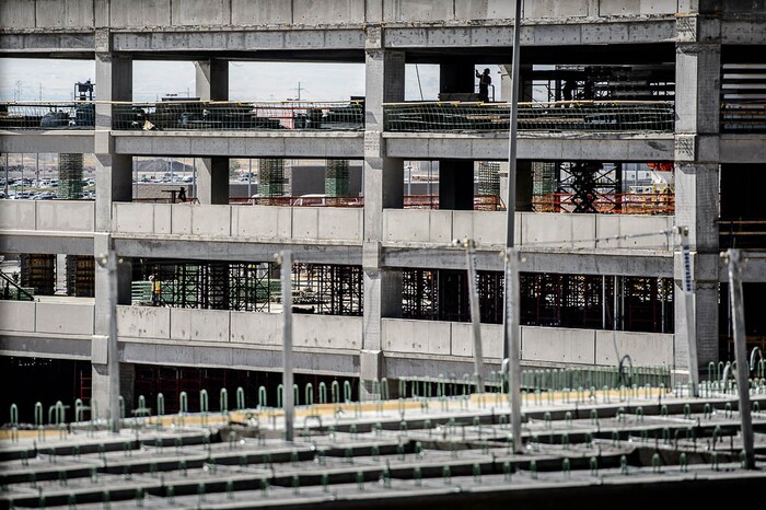 (Trent Nelson | The Salt Lake Tribune)
Construction at Salt Lake City International Airport, Wednesday Sept. 19, 2018.