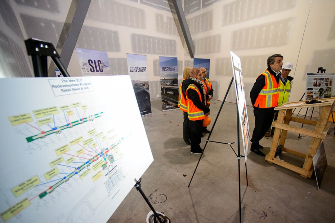 (Trent Nelson | The Salt Lake Tribune)The Salt Lake City International Airport announces the retail shops that have been selected for the first phase of the rebuilt airport at a news conference on Tuesday Dec. 18, 2018. Speaking is John Buckner, Director of Commercial Properties.