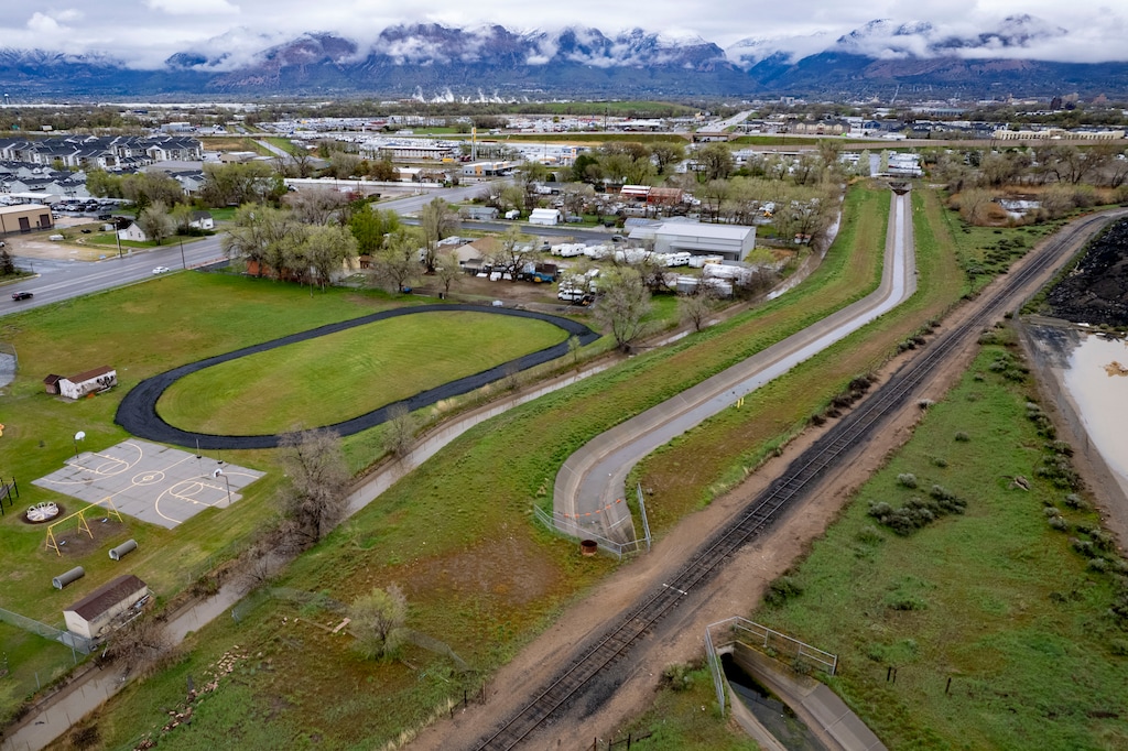 (Rick Egan | The Salt Lake Tribune)  The Layton Canal in the Weber Basin Water Conservancy District in West Haven is shown in April 2024.
