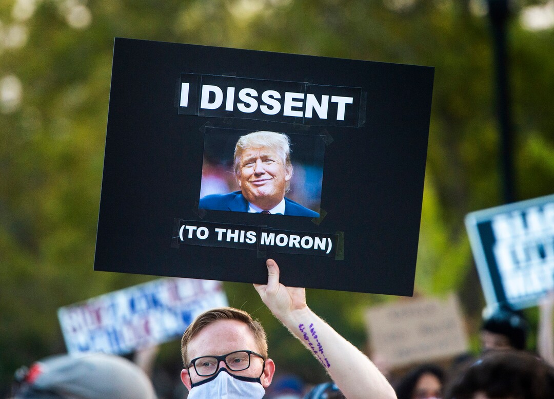 (Rick Egan  |  The Salt Lake Tribune) Protesters march towards the University of Utah where Mike Pence and Kamala Harris are participating in a Vice Presidential debate, on Wednesday, Oct. 7, 2020.