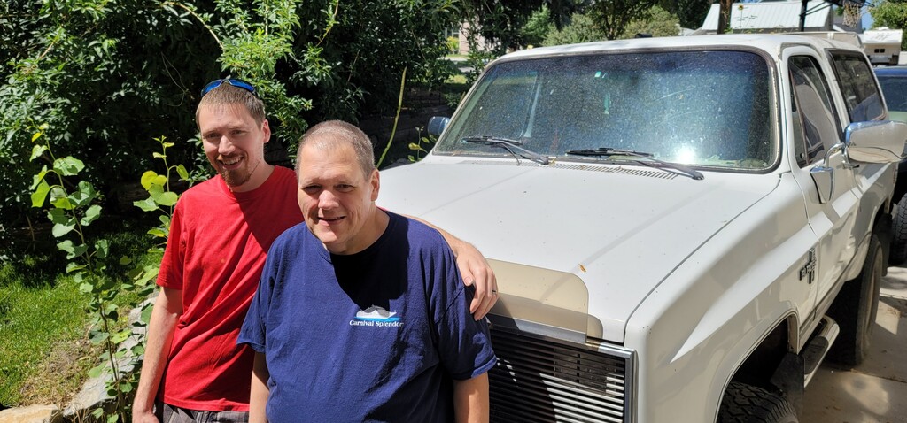 (The Beverley family) David Beverley, left, 31, of Magna, is scheduled to donate part of his liver to his father, Peter Beverley, 60, of Taylorsville, on July 27. That transplant surgery, set for Intermountain Medical Center in Murray, was delayed a month because of a blood shortage.