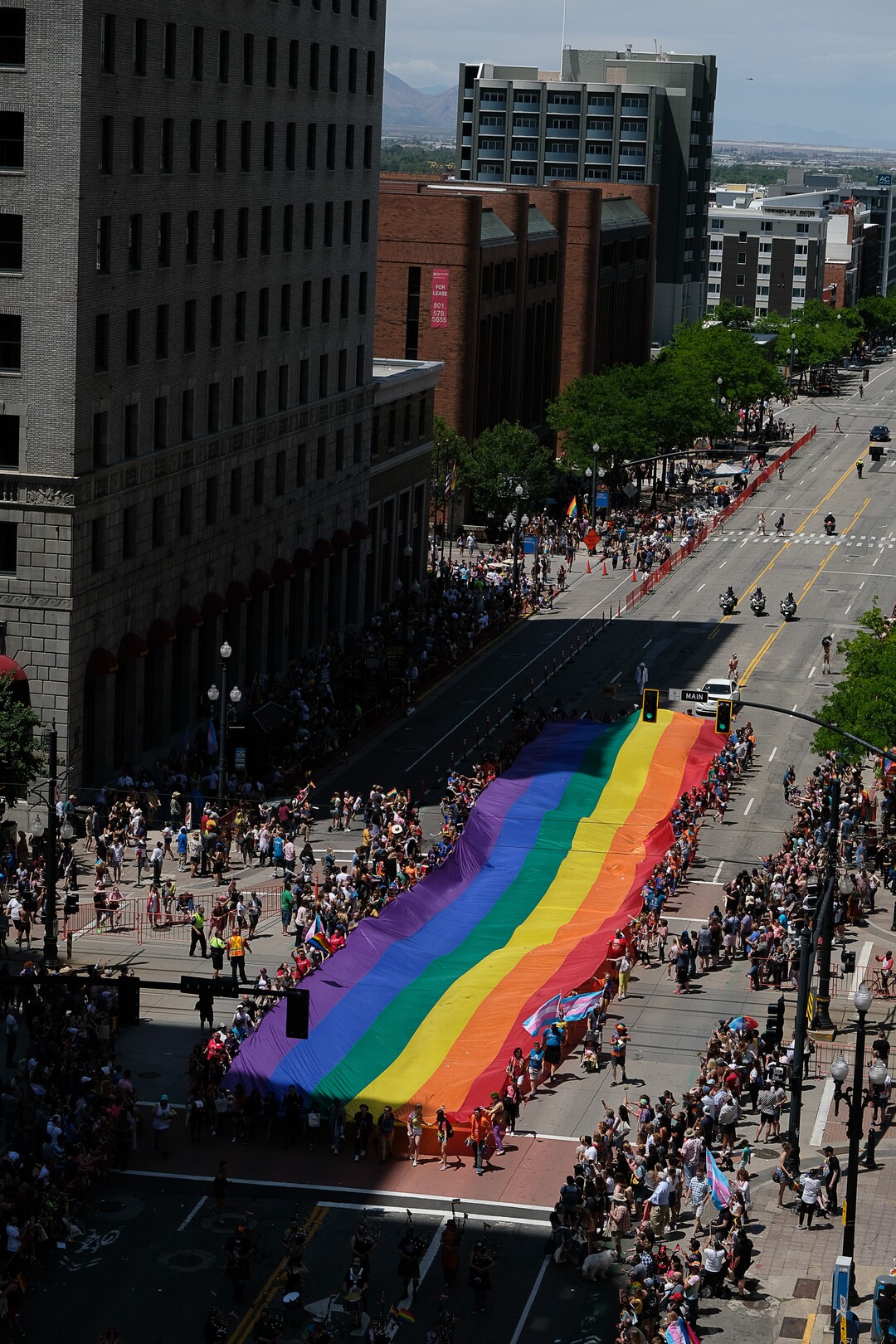 (Francisco Kjolseth  |  The Salt Lake Tribune)  Thousands participate in the Utah Pride Parade in Salt Lake City on Sunday June 2, 2019.