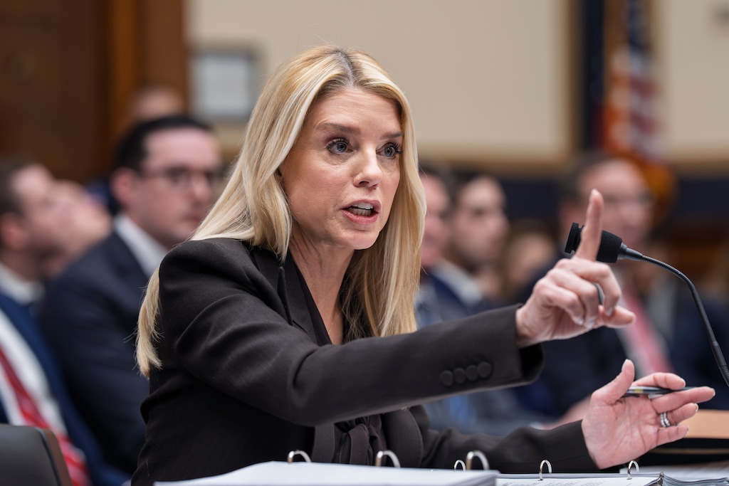 Attorney General Pam Bondi testifies before a House Judiciary Committee oversight hearing on Capitol Hill in Washington, Wednesday, Feb. 11, 2026, in Washington. (AP Photo/J. Scott Applewhite)