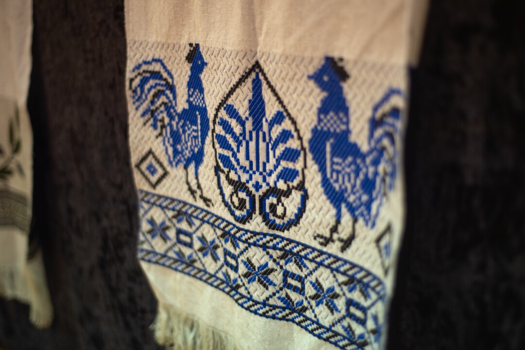(Rachel Molenda  |  The Salt Lake Tribune) Emroidery for sale at the Salt Lake Greek Festival on Saturday, Sept. 8, 2018.