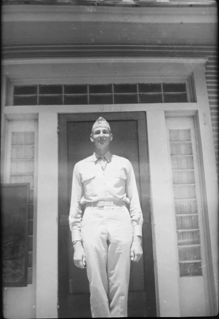 (Photo courtesy of Dawn House) Eliel Crawford Winder, who served in World War II and brought home a parachute from the South Pacific that his mother, Sarah, made into a beloved family quilt. The family has donated it to the Fort Douglas Military Museum at the University of Utah.