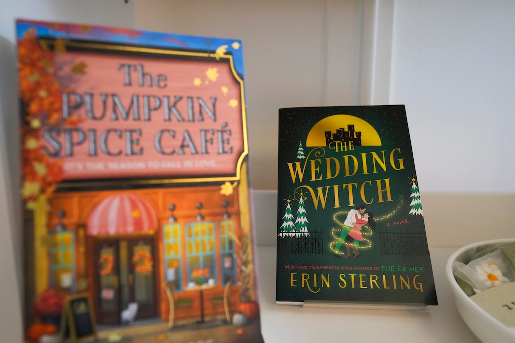(Bethany Baker  |  The Salt Lake Tribune) "The Wedding Witch" is seen on display at Lagg, a new romance bookstore, in Lehi on Friday, Oct. 18, 2024.