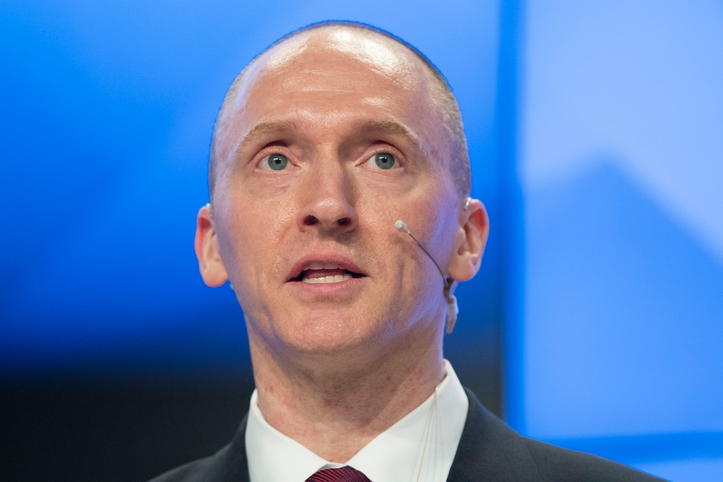 FILE - In this Dec. 12, 2016, file photo, Carter Page, a former foreign policy adviser of U.S. President-elect Donald Trump, speaks at a news conference at RIA Novosti news agency in Moscow, Russia. A published report says the FBI obtained a court order to monitor communications of an adviser to then-candidate Donald Trump last summer. The Washington Post reported April 11, 2017 the application to a special court to monitor Carter Page was part of the investigation into potential links between the Republican’s presidential campaign and Russia. The newspaper said its report was based on unnamed law enforcement and other U.S. officials. (AP Photo/Pavel Golovkin, file)