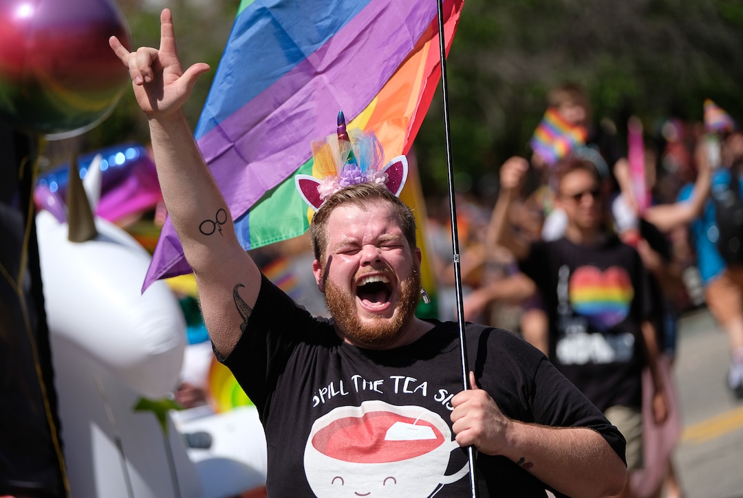 (Francisco Kjolseth  |  The Salt Lake Tribune)  Thousands participate in the Utah Pride Parade in Salt Lake City on Sunday June 2, 2019.