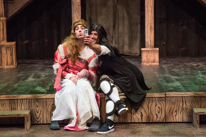 Riley Shanahan (left) as Riley and Luke Striffler as Luke in the Utah Shakespeare Festival’s 2017 production of "William Shakespeare’s Long Lost First Play (abridged)." (Courtesy Karl Hugh | Utah Shakespeare Festival 2017)