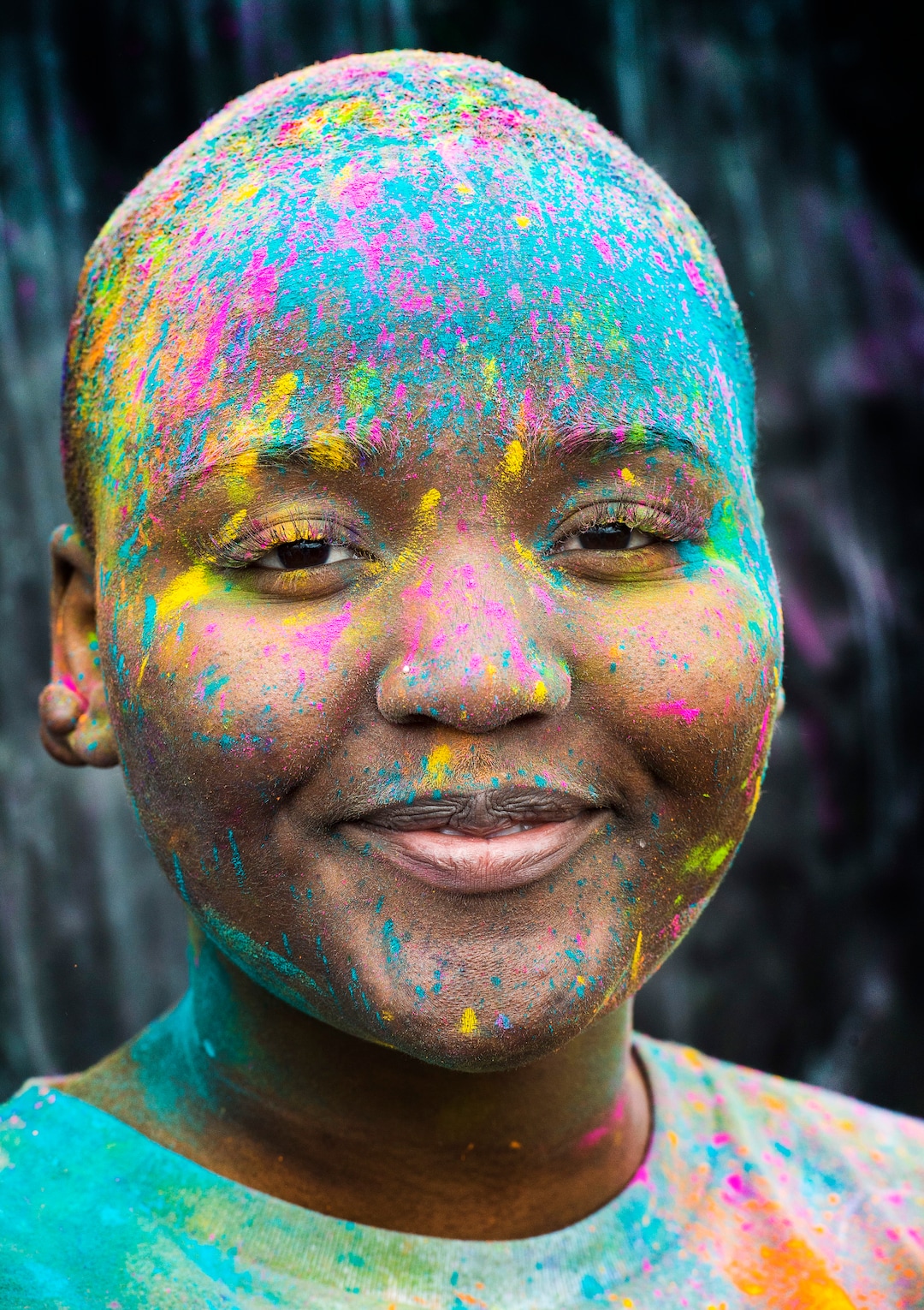 (Rick Egan  |  The Salt Lake Tribune)   Vainia, takes a break from the crowd, at the Holi Festival of Colors celebration at the Sri Sri Radha Krishna Temple in Spanish Fork, Saturday, March 30, 2019.