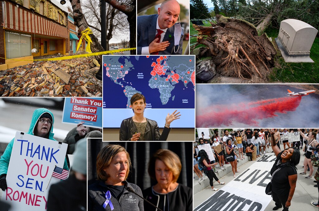 (Francisco Kjolseth | The Salt Lake Tribune) It has been a tumultuous 2020 with a magnitude 5.7 earthquake shaking the Salt Lake Valley, hurricane-force winds toppling thousands of trees, raging wildfires forcing record evacuations, protests against racism and police violence snaking through city streets and, of course, the coronavirus casting a pall over everything. Along the way, Spencer Cox will become Utah's first new governor in more than a decade, Mitt Romney made history with his vote to oust a president from his own party, and the parents of slain student athlete Lauren McCluskey settled their lawsuit with the University of Utah.