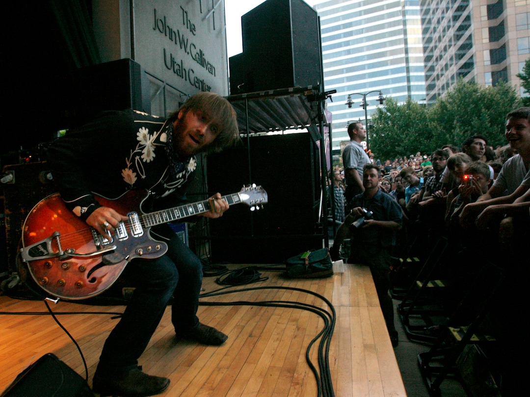 (Rick Egan  | nThe Salt Lake Tribune)  Dan Auerbach performs at the Gallivan Center as part of the Twilight Concert Series on Thursday, July 16,  2009.