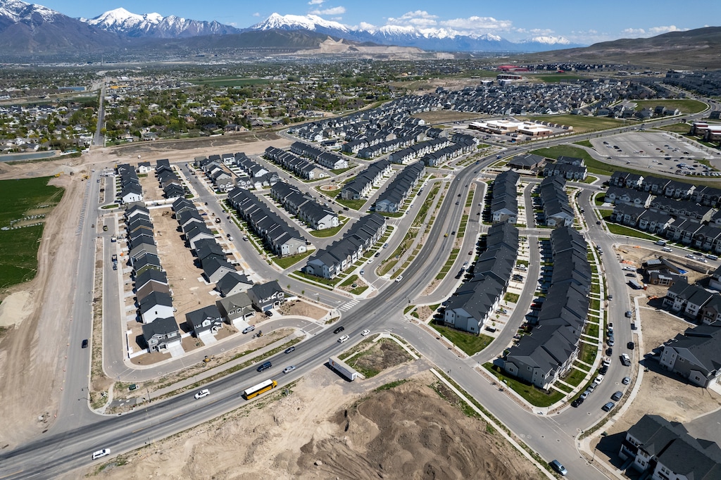 (Trent Nelson  |  The Salt Lake Tribune) Homes and construction in Riverton's Mountain Ridge neighborhood on Friday, May 3, 2024.