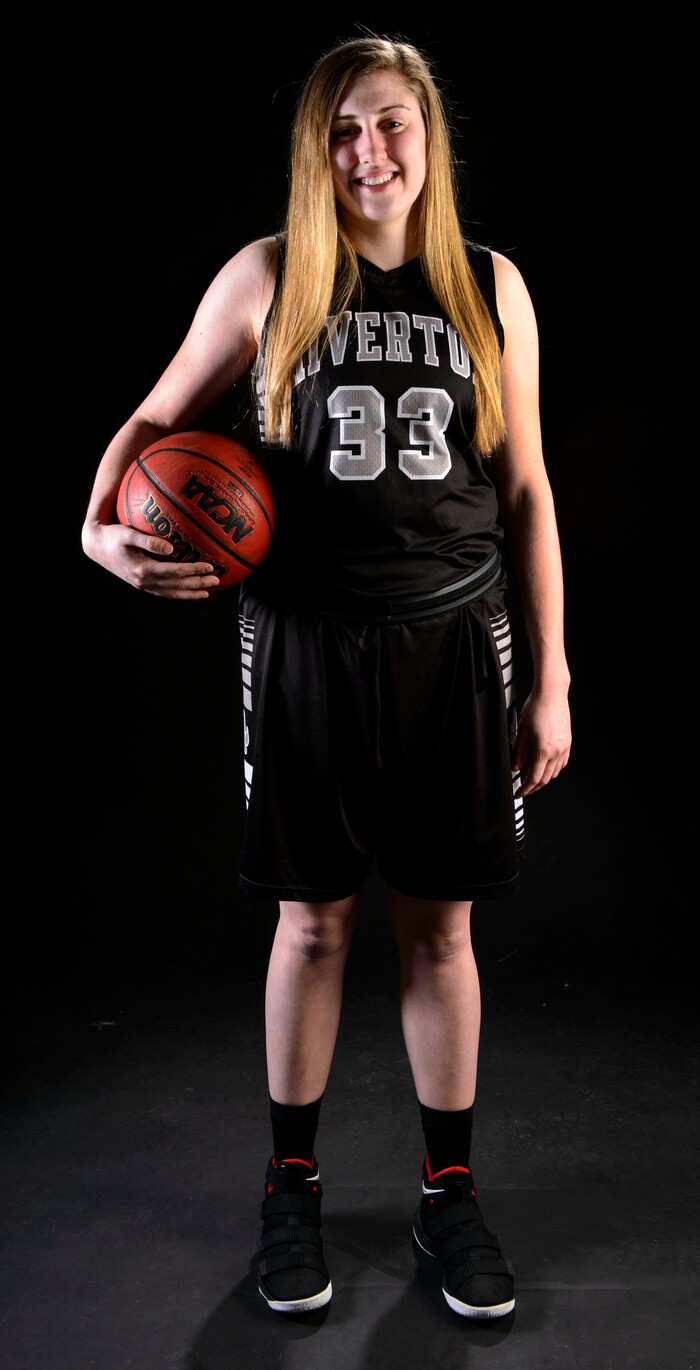 (Steve Griffin  |  The Salt Lake Tribune)  Prep basketball Morgan Kane, Riverton, in the Salt Lake Tribune studio in Salt Lake City Tuesday April 10, 2018.