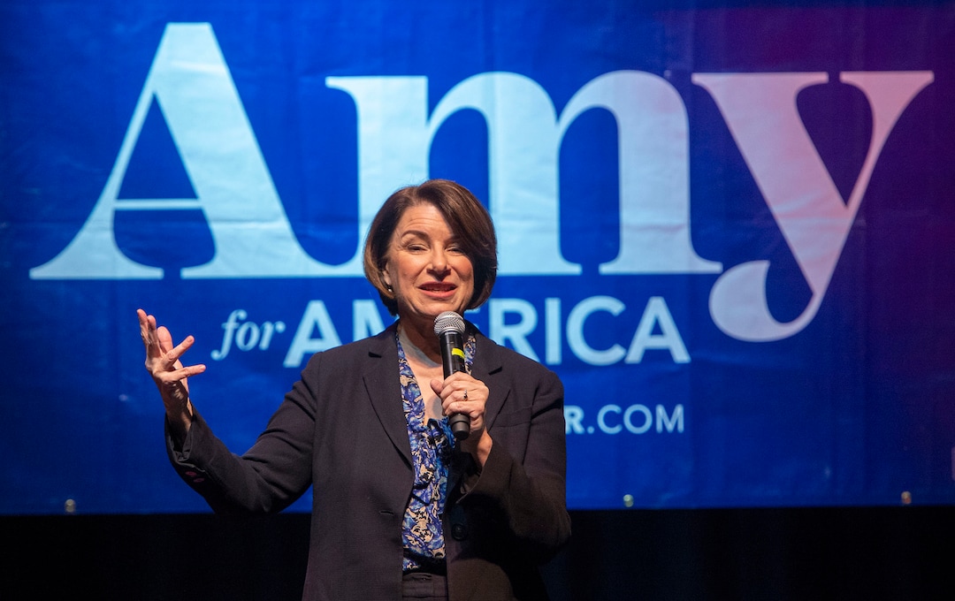 (Rick Egan  |  The Salt Lake Tribune) Amy Klobuchar speaks at a campaign rally in Salt Lake City on Monday March 2, 2020. She dropped out of the presidential race shortly after the event.