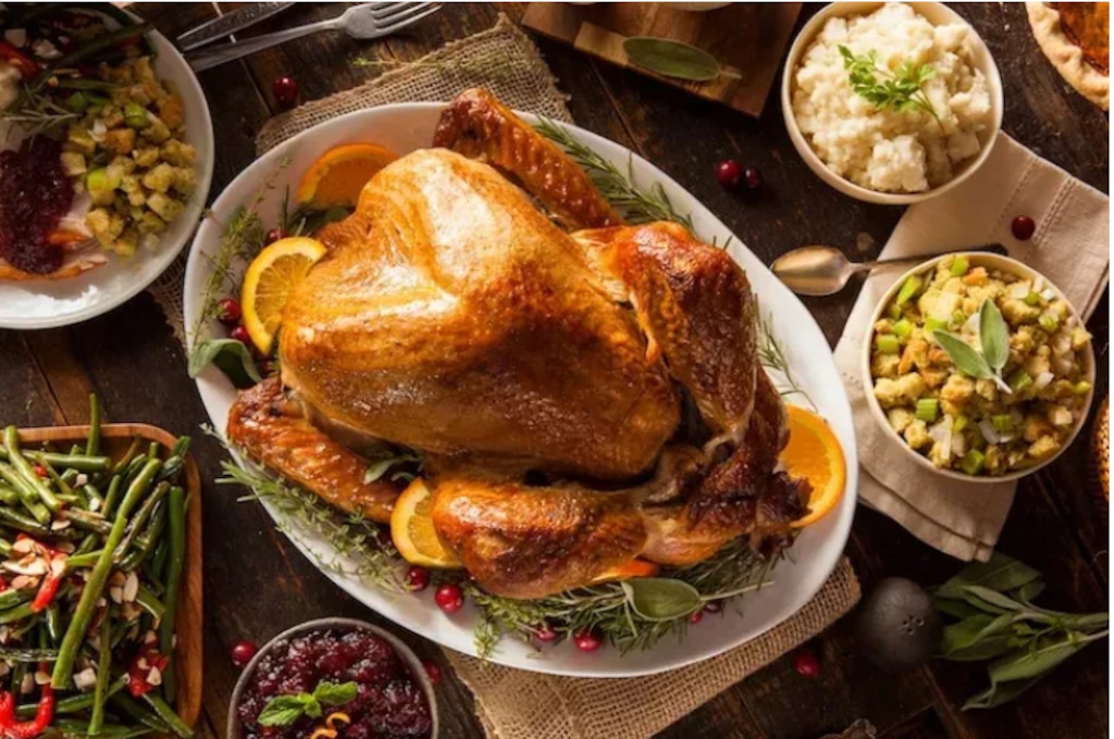 (Goldener Hirsch) Herb-Infused Turkey with classic velouté and cranberry compote is part of the Thanksgiving menu at Goldener Hirsch at Deer Valley in Park City.