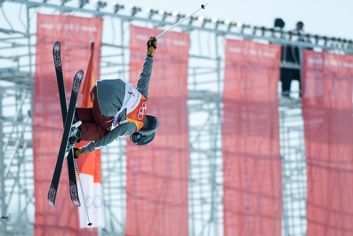 (Chris Detrick  |  The Salt Lake Tribune)  Brita Sigourney of the United States competes in the Ladies' Ski Halfpipe Final Run at Phoenix Park during the Pyeongchang 2018 Winter Olympics Tuesday, Feb. 20, 2018. Sigourney finished in 3rd place with a score of 89.80.