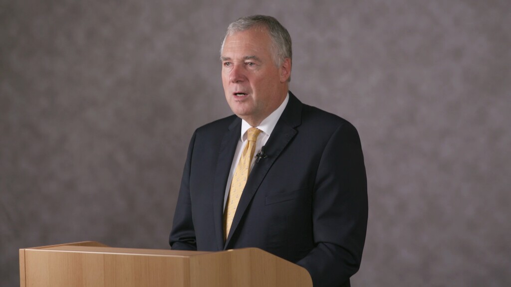 (The Church of Jesus Christ of Latter-day Saints)
General authority Seventy Erich W. Kopischke delivers recorded remarks about the challenges of mental illness at General Conference on Saturday, Oct. 2, 2021.