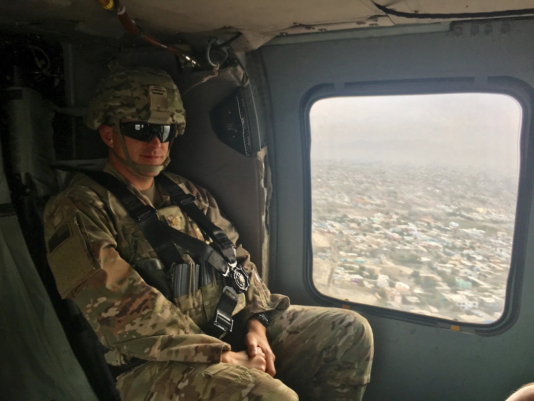 (courtesy of the North Ogden Discussion Facebook page)  "Blackhawk flight over Afghanistan." This photo was posted in a public Facebook group on Oct. 17, 2018, by North Ogden Mayor and National Guardsman Brent Taylor, who has been killed in Afghanistan.