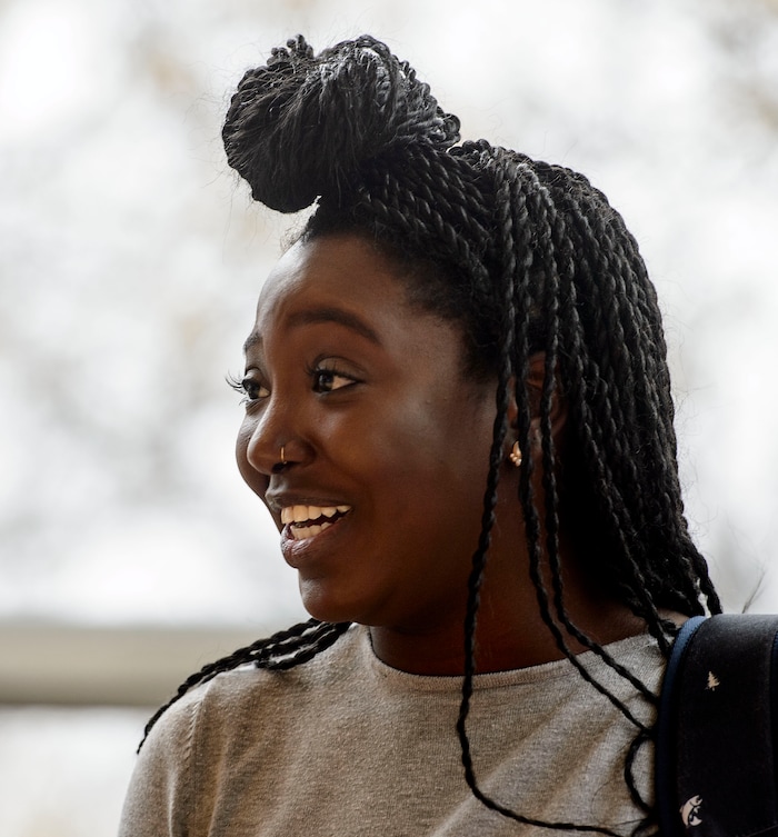 (Steve Griffin  |  The Salt Lake Tribune) University of Utah student Barbara Kufiadan, 20, on the university campus in Salt Lake City Monday April 2, 2018.