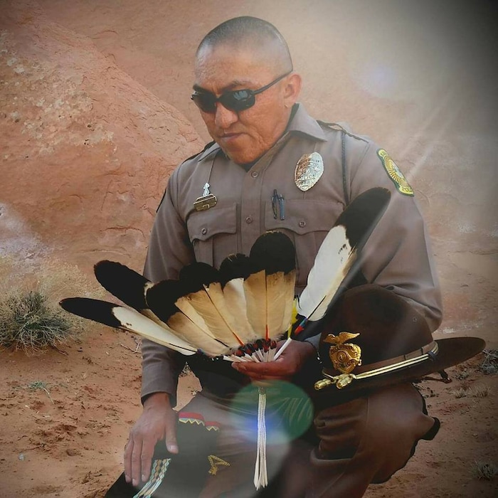 Navajo Police Department officer Martin Nelson is shown in this undated photo courtesy the Navajo Police Department. Nelson died Aug. 21, 2017, in an off-duty car crash in Arizona. Nelson was 35.