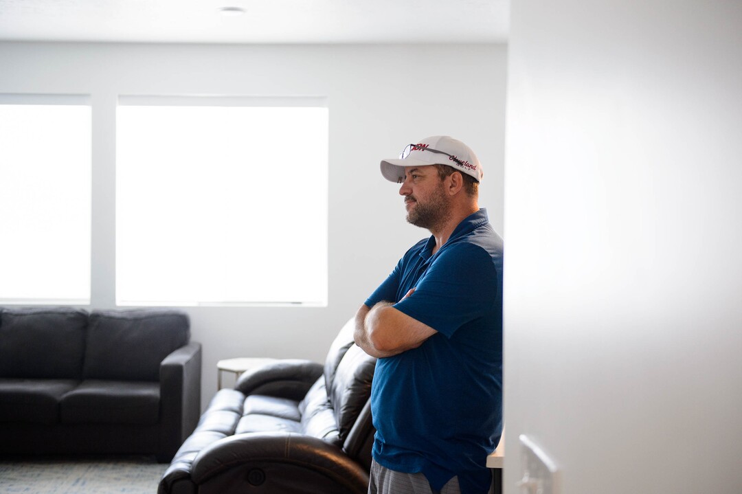 (Trent Nelson  |  The Salt Lake Tribune)  Al Walter stands in his new energy-efficient home in the Granite Legacy community in South Salt Lake on Tuesday, July 16, 2019. Garbett Homes is behind the project.
