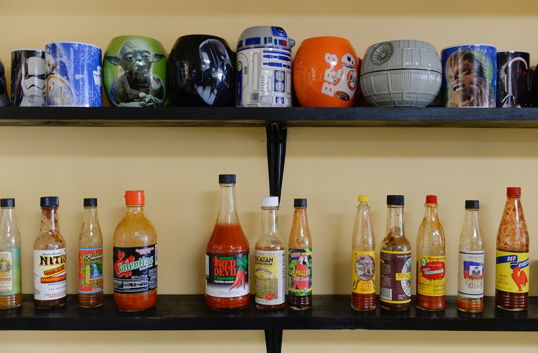(Francisco Kjolseth  |  The Salt Lake Tribune)  This unique shelf display at the Twin Suns Cafe in Sugar House represents the "Star Wars" theme and the menu with Southwest flavors.