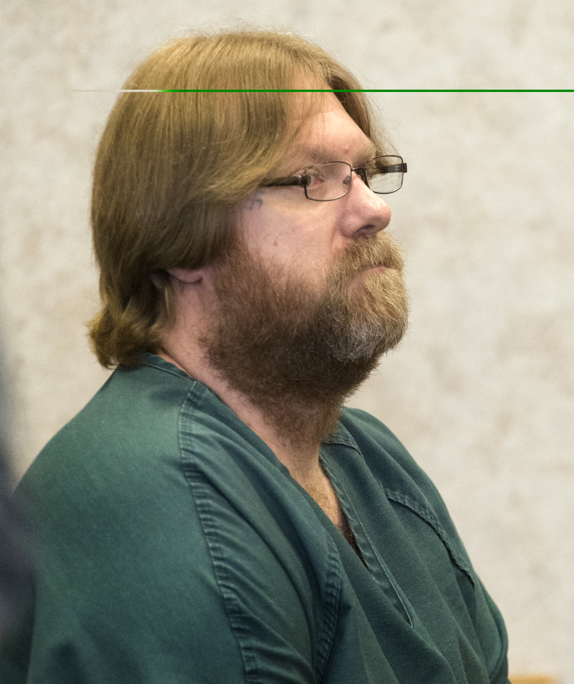 (Rick Egan  |  The Salt Lake Tribune)       Jerrod Baum appears for a hearing in front of Judge Christine Johnson, in the 4th District Court, in Provo, Thursday, April 26, 2018.  Baum is accused of killing 18-year-old Riley Powell and 17-year-old Brelynne “Breezy” Otteson in December and dumping their bodies into an abandoned mine shaft.



