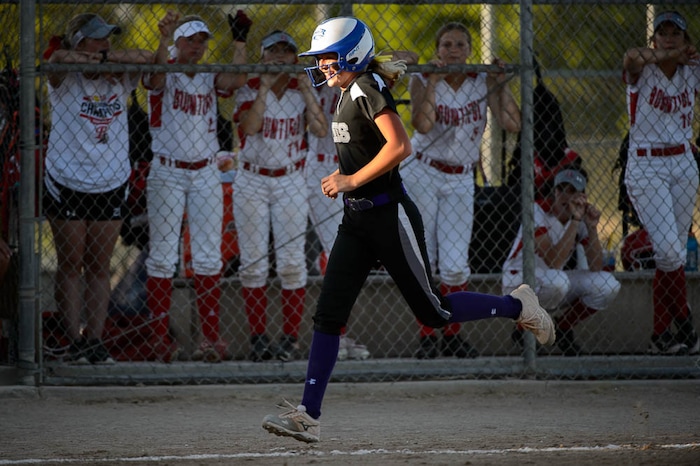 (Trent Nelson | The Salt Lake Tribune)  Box Elder beats Bountiful High School in the 5A Softball State Championship game, Thursday May 24, 2018.