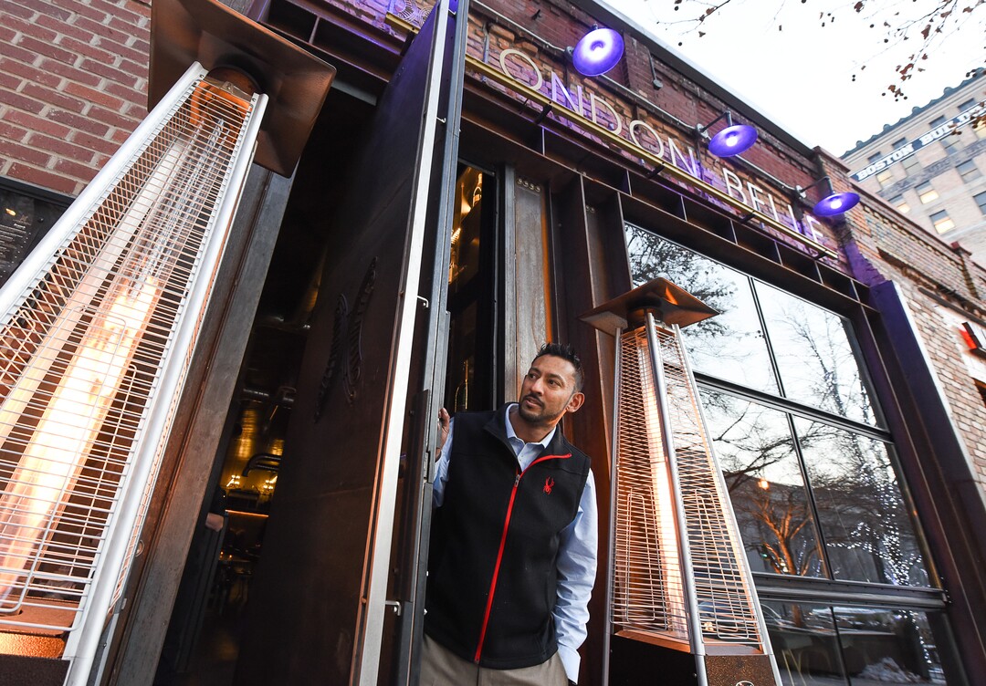 (Francisco Kjolseth  |  The Salt Lake Tribune) Frank Paulraj, co-owner of the new London Belle Supper Club, a new Salt Lake City bar named after Belle London, a famous Utah madam, at 321 S. Main, kicks off business for the night.