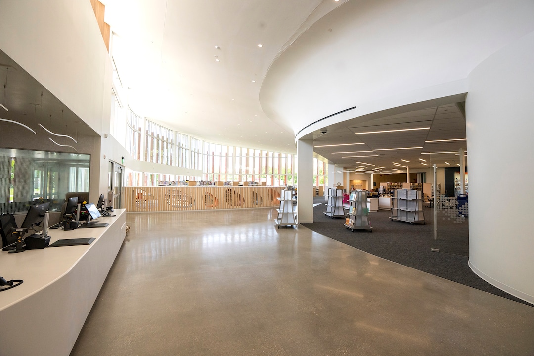 (Rick Egan | The Salt Lake Tribune)  The Grand Opening for the new Granite Library on 3300 South, is scheduled to for July. Thursday, June 2, 2022.