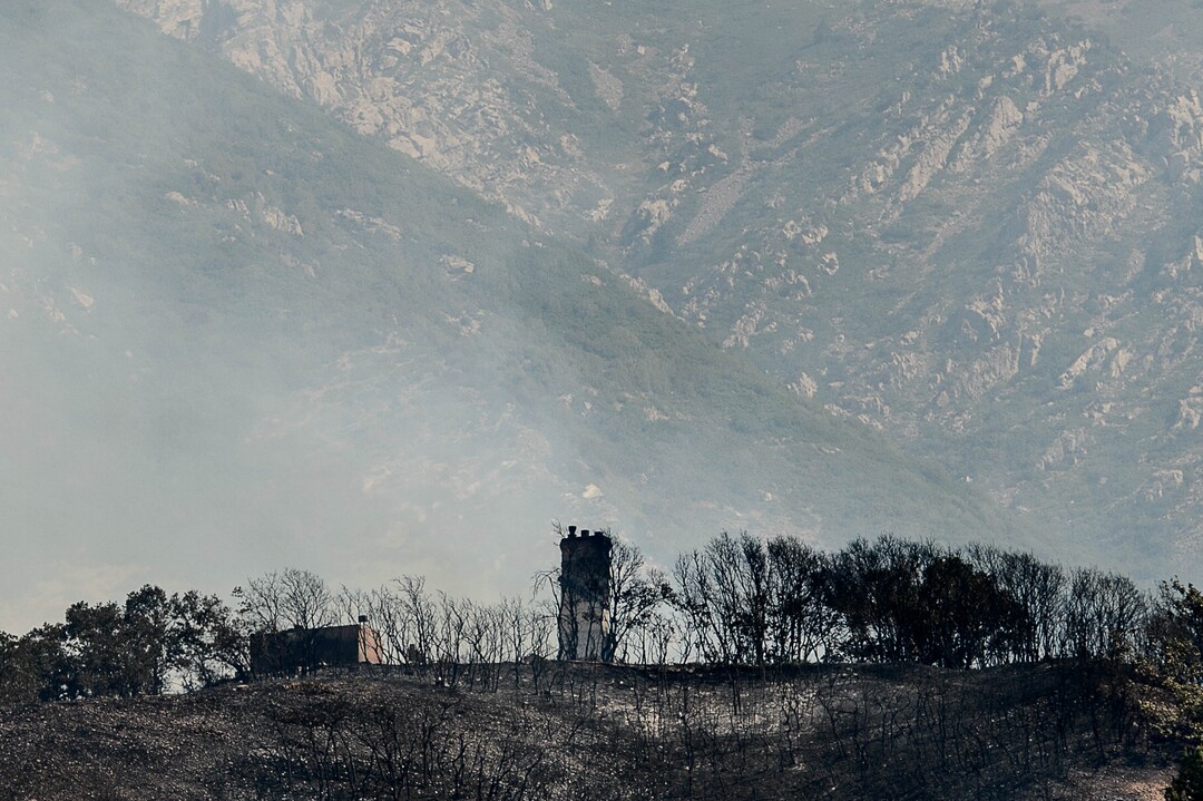 (Trent Nelson | The Salt Lake Tribune)  A home appears to be destroyed as a fire burns at the mouth of Weber Canyon, Tuesday September 5, 2017.