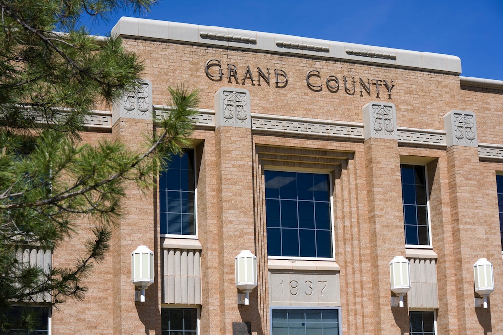 (Bethany Baker  |  The Salt Lake Tribune) The Grand County Justice Court in Moab on Wednesday, April 8, 2026.