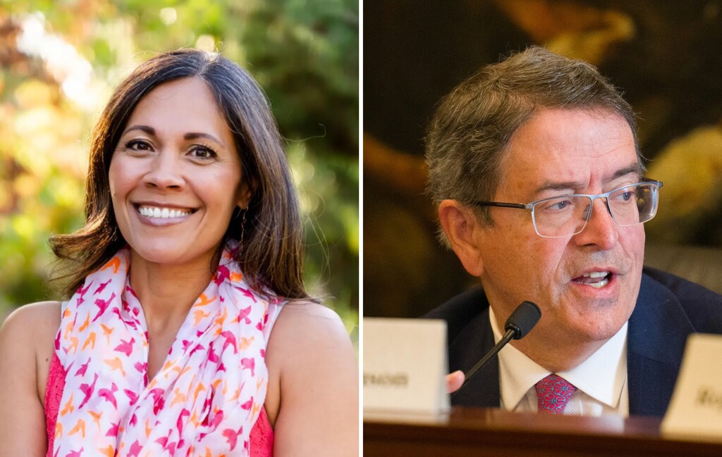 (Bernal campaign; The Salt Lake Tribune) Democrat Stacy Bernal, left, and Republican John Johnson, candidates for the Senate District 3 election.