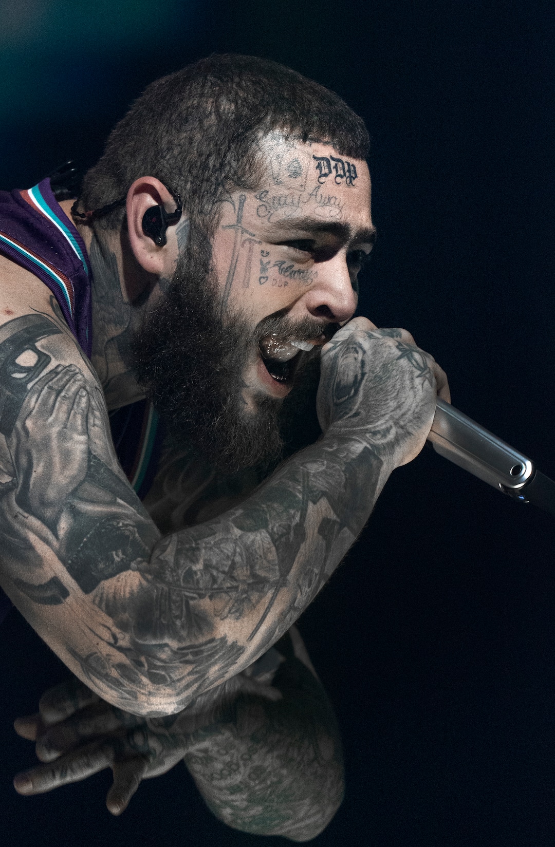 (Leah Hogsten | The Salt Lake Tribune) Post Malone performs at Vivint Arena in Salt Lake City during his Twelve Carat Tour, Nov. 1, 2022. 
