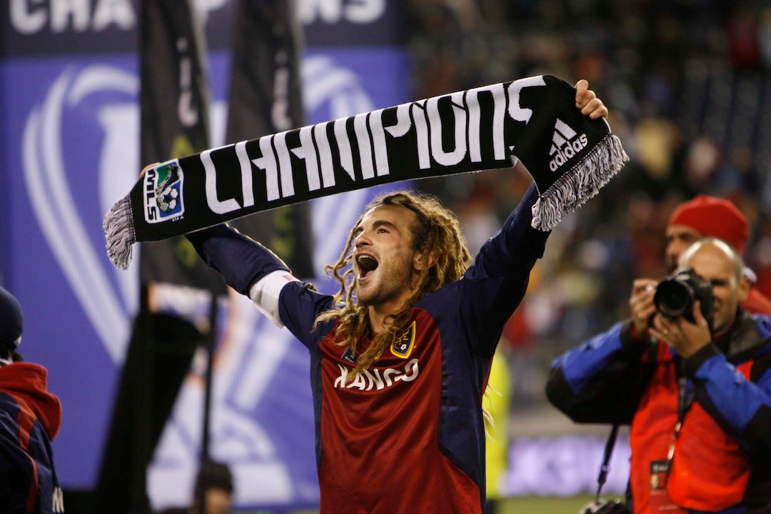 (Trent Nelson  |  Tribune file photo) Real Salt Lake midfielder Kyle Beckerman (5) celebrates the championship. Real Salt Lake vs. LA Galaxy, MLS Cup Sunday, November 22 2009 at Qwest Field in Seattle.